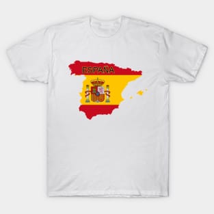 Spain flag & map T-Shirt